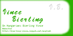 vince bierling business card